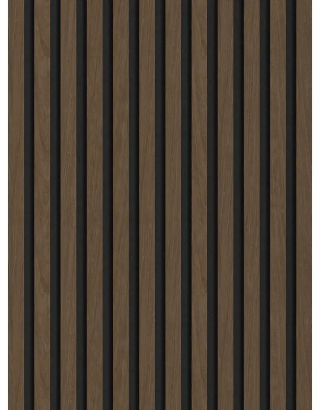 Mexen Lam-F lamele ścienne akustyczne 275 x 30 cm, filc 8 mm, fornir techniczny, Orzech Espresso - S105-275307-3015-019