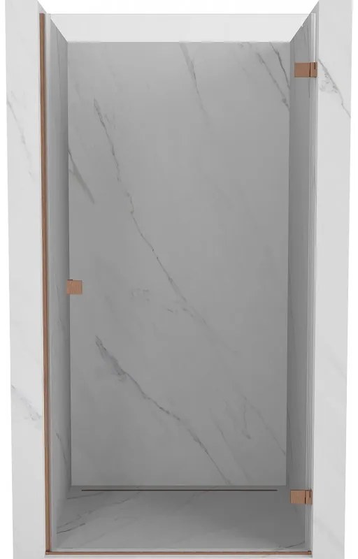 Mexen Lunar-B drzwi prysznicowe uchylne prawe 65 cm, transparent, miedź szczotkowana - 832-065-000-65-00-P