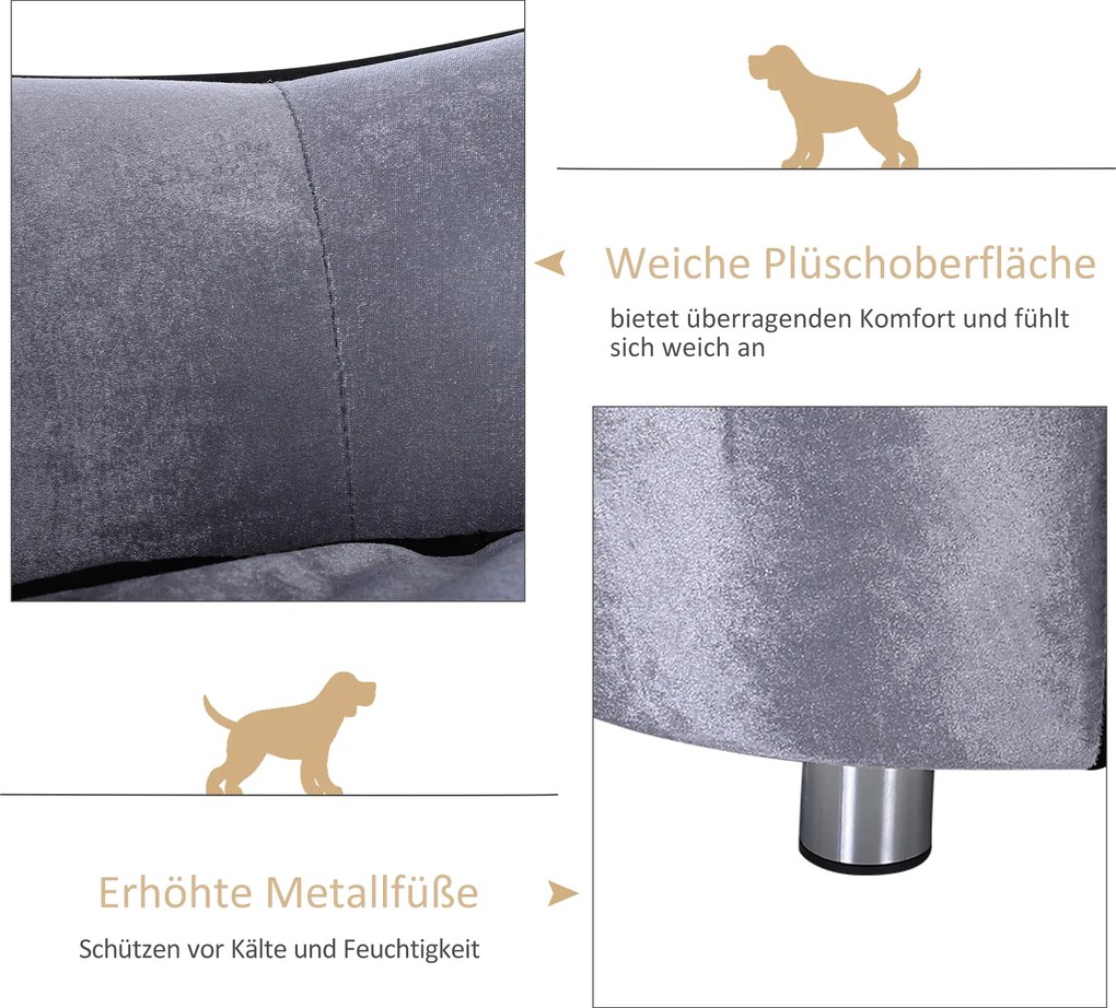 PawHut Luksusowa sofa dla psa sofa dla kota sofa dla zwierząt kanapa dla psa kanapa łóżko dla psa legowisko dla psa