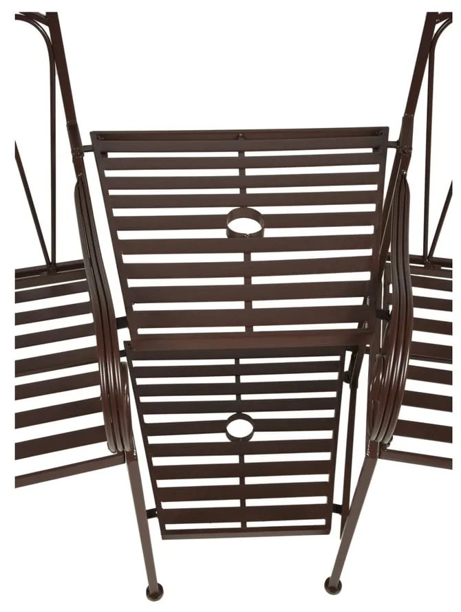Czarna metalowa ławka ogrodowa Rinjani – Garden Pleasure