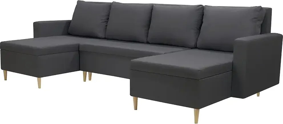 Narożnik U z funkcją spania KEN Szary