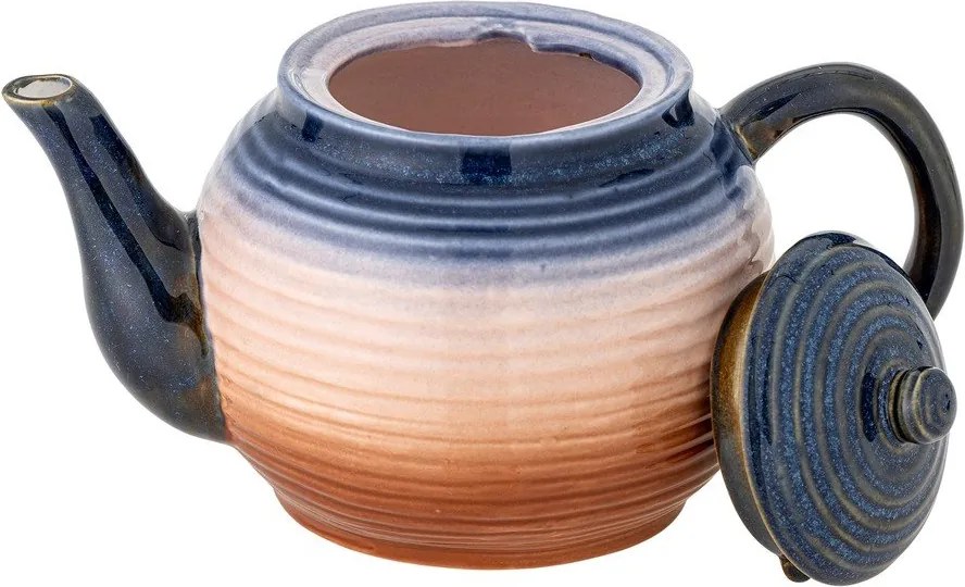 Niebieski/pomarańczowy dzbanek do herbaty ceramiczny z sitkiem 890 ml Tatum – Bloomingville