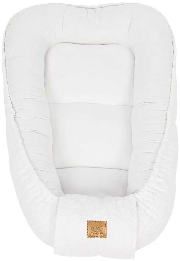 Biały kokon dla niemowląt 55x83 cm – Meowbaby