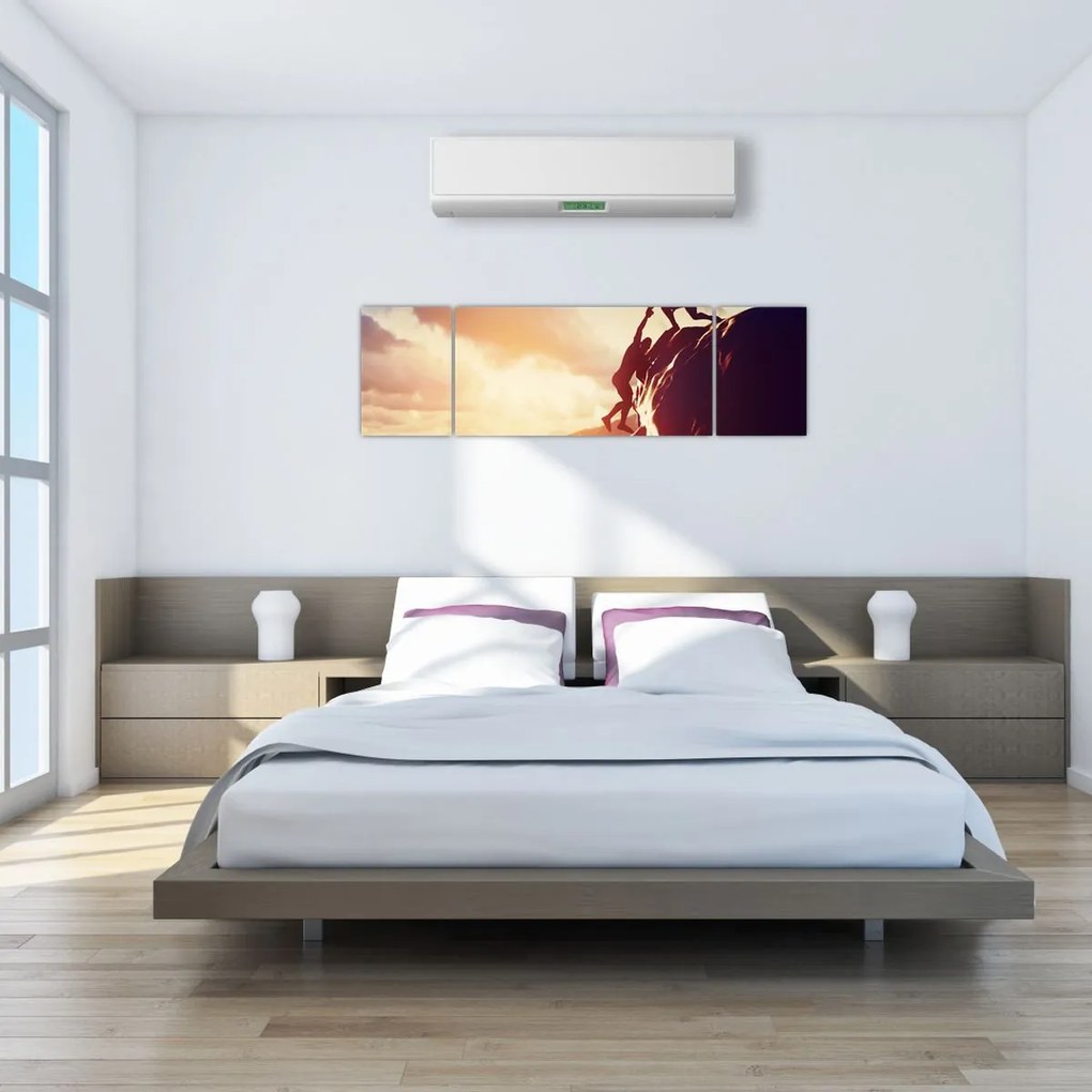 Obraz -Wspinacze (170x50 cm)