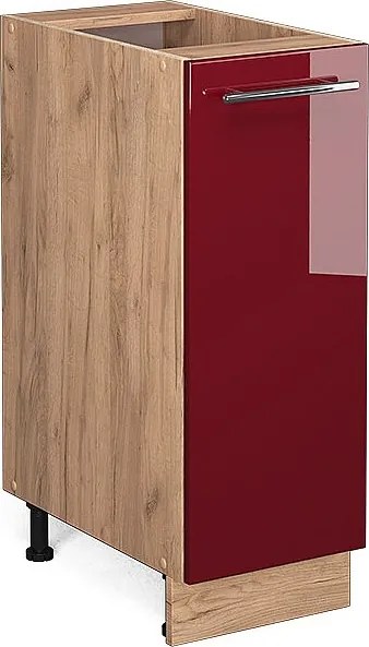 Szafka apteczna bordowa czerwień wysoki połysk 30x51.6x82 fame-line