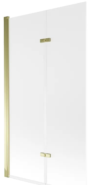 Mexen Castor parawan nawannowy 2-skrzydłowy 100 x 150 cm, szron, złoty - 892-100-002-50-30