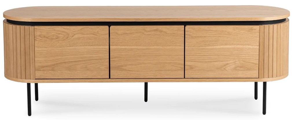 Szafka RTV do Salonu Trzydrzwiowa BECK 160 cm Dąb Nowoczesna