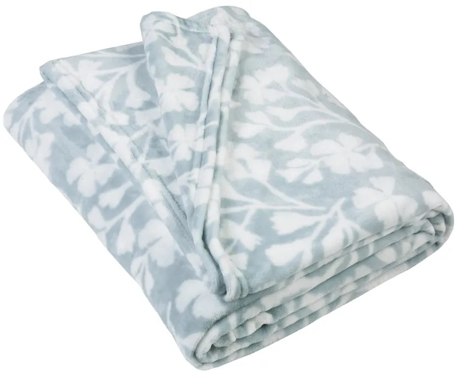 Niebieski polarowy koc 200x240 cm Brooke Floral – Catherine Lansfield