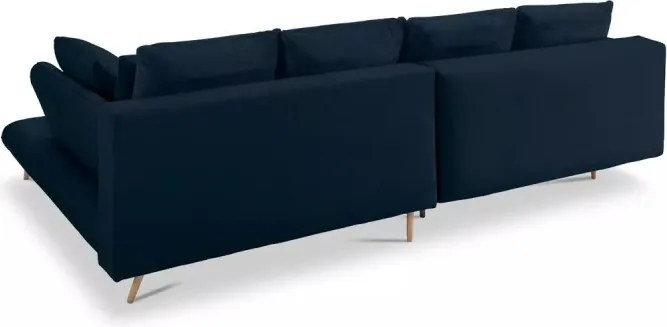 Narożnik MONTE Prawostronny z funkcją spania, pojemnikiem i poduszkami, Sorriso 13 Niebieski WERSAL