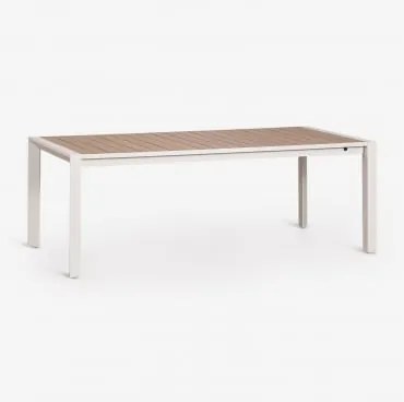 Rozkładany Prostokątny Stół Jadalniany 215-275x100 Cm Z Aluminium Amalfi Gardenia Biel - Sklum