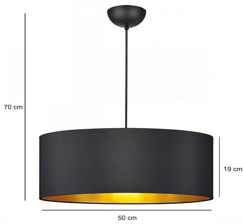 Lampa wisząca AYD-3533 Luxor, czarna-złota
