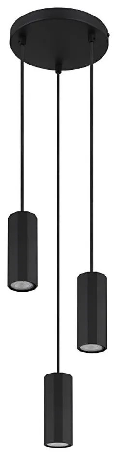 Globo 57918-3HB - Żyrandol na lince JAMES 3xGU10/25W/230V czarny