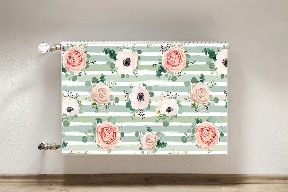 Magnes dekoracjny na kaloryfer Pasiaste róże