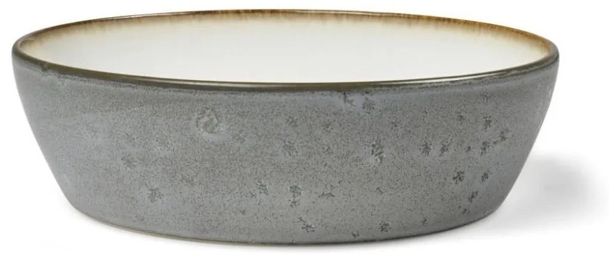 Biała/zielona kamionkowa miska Gastro Grey/Cream – Bitz