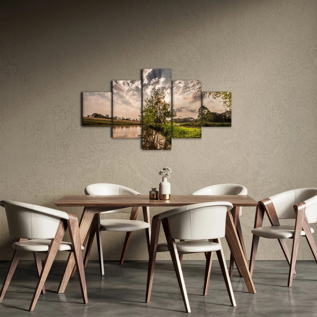 Obraz natury z promieniami (125x70 cm)