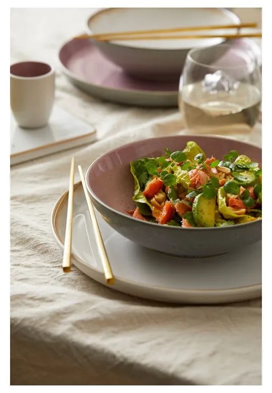 Różowa/szara kamionkowa miska 1 l Gastro Grey/Light Pink – Bitz