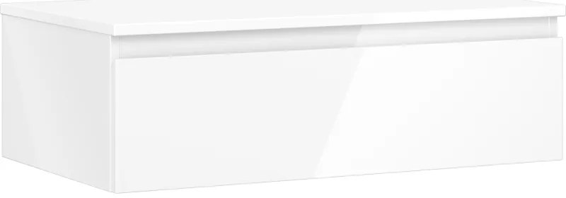 Mexen Orio szafka łazienkowa podumywalkowa 80 cm z blatem, 1 szuflada, biała połysk - 91A10-08023-1-BFC00