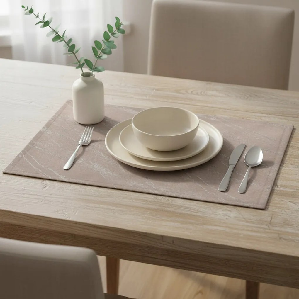 Podkładka pod Talerz Szara z Wzorem Mata na Stół 33x45 Dekoracyjna Stylowa
