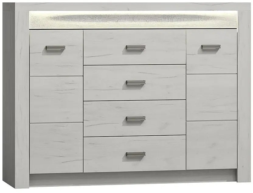 Komoda W Biały Kolorze Kraft Swobodny D9-D19