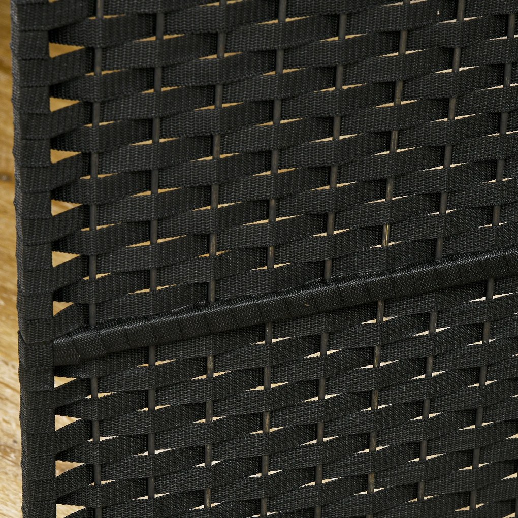 HOMCOM 6-częściowy parawan, składana osłona, zasłona dla salonu, sypialni, biura domowego, Czarny