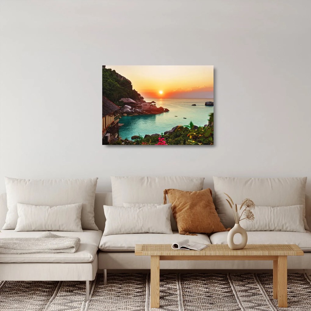 Obraz na szkle - piękna plaża (70x50 cm)