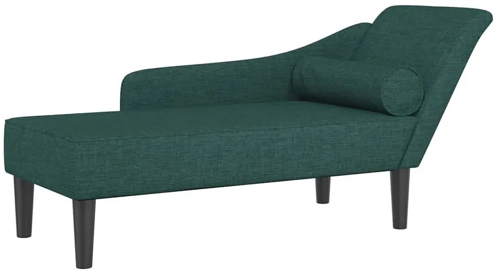 Zielony elegancki szezlong z poduszką - Ores