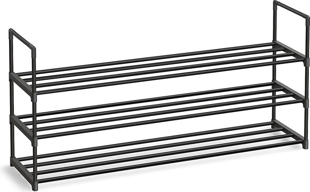 Regał na buty 116x30x55 cm czarny