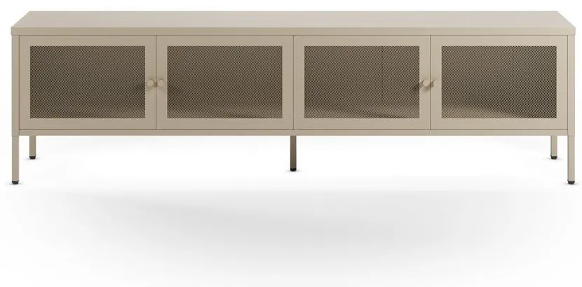 Kremowa metalowa szafka pod TV 160x50x35 cm Fayna – Marckeric