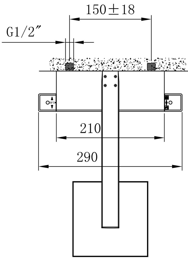 Kolumna prysznicowa z termostatem NT6705W zestawie wąż prysznicowy i słuchawka prysznicowa