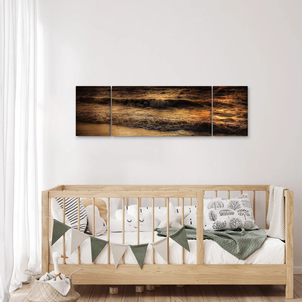 Obraz - Fale na wybrzeżu (170x50 cm)