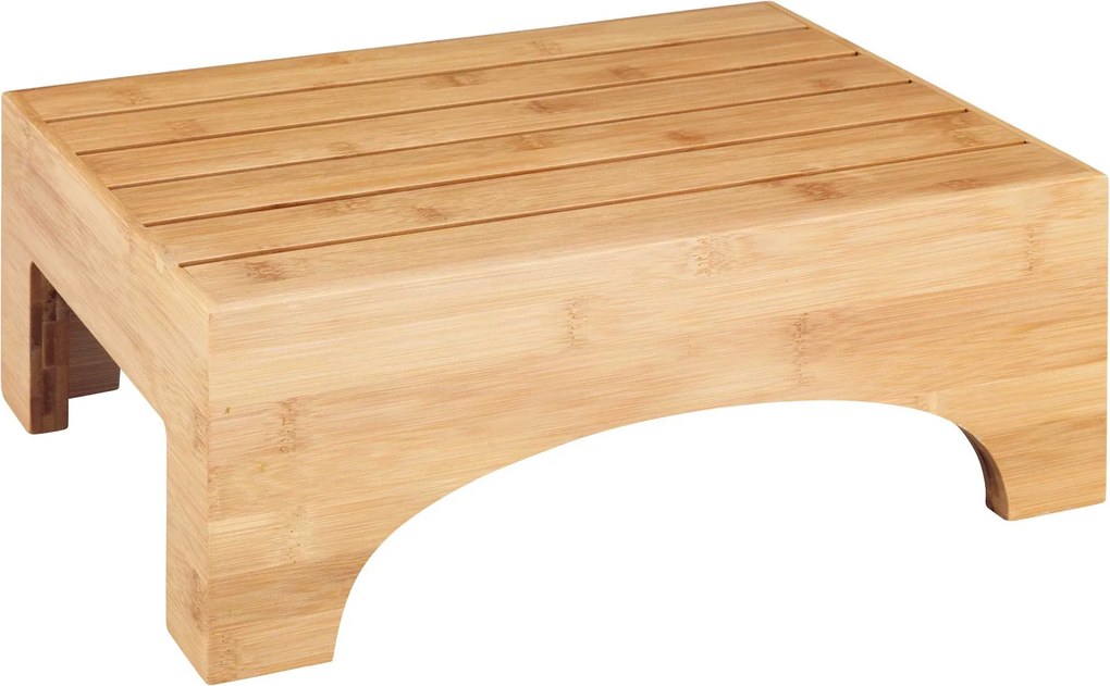 Taboret łazienkowy BAMBUSA, niski, bambusowy, WENKO