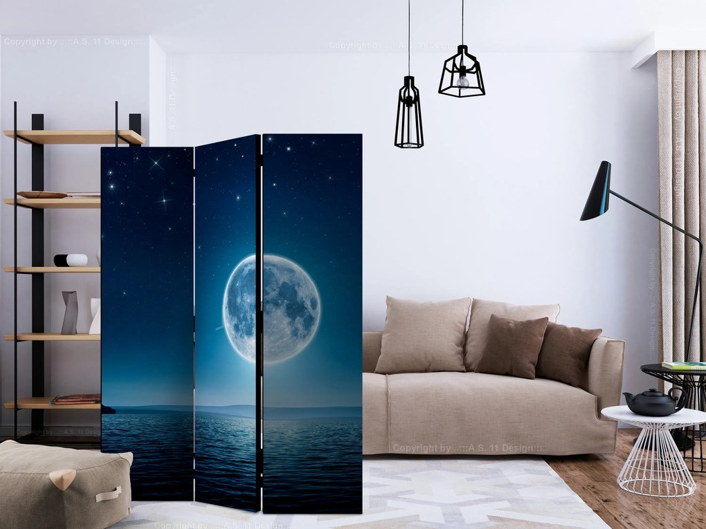 Parawan jednostronny Pejzaże 135x172 cm 3-częściowy niebieski ARTGEIST B