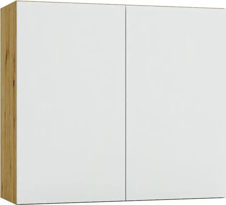 Szafka kuchenna górna 80 cm dąb artisan + popiel H6-A25
