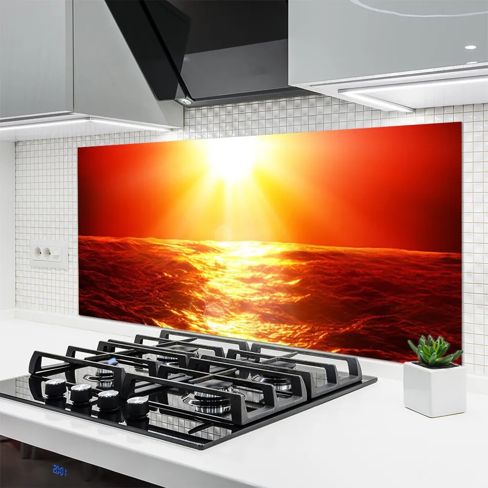 Panel nad blat kuchenny Złoty Zachód nad Morską Falą