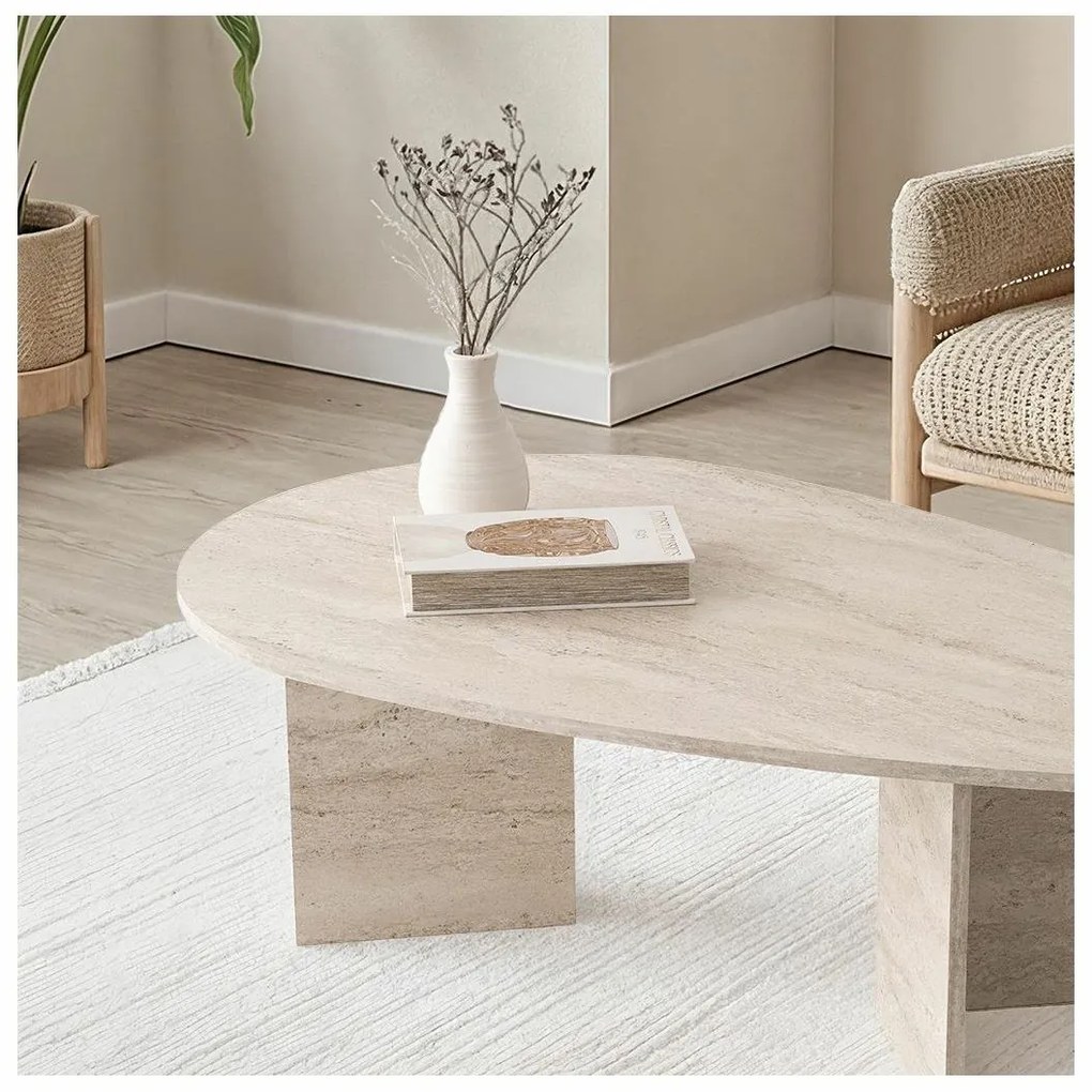 Stolik konferencyjny Flap Travertine