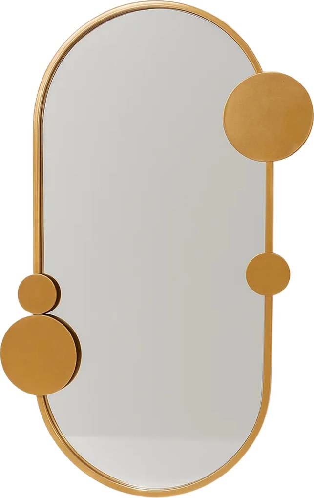 Lustro ścienne SAANA z geometrycznymi zdobieniami, 50 x 76 cm