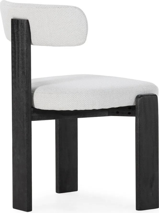 Czarne/jasnoszare tapicerowane krzesła zestaw 2 szt. Nadia – MOME