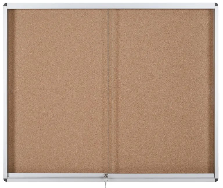 Gablota wewnętrzna z przesuwanymi drzwiami, korek, 967 x 706 mm