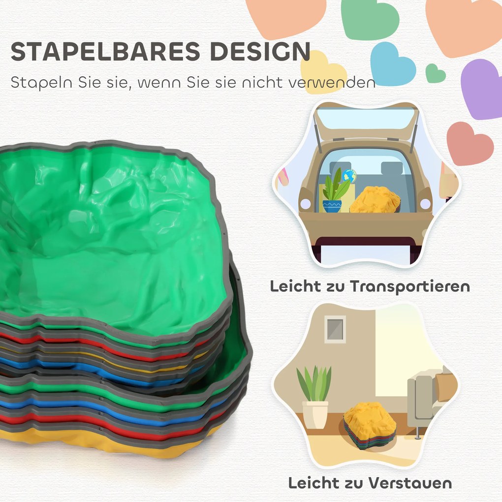 AIYAPLAY 9 Kamieni równoważnych antypoślizgowych do użytku wewnętrznego i zewnętrznego, wspierających koordynację, dla dzieci 3-8 lat, Wielokolorowy