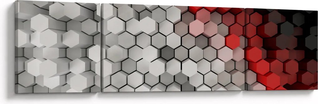 Obraz - sześciokąty 3D (170x50 cm)