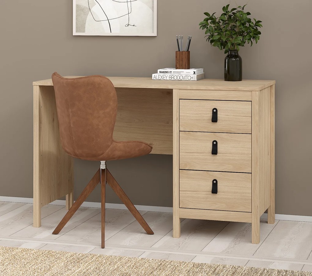 Biurko komputerowe z 3 szufladami Madrid, jackson hickory