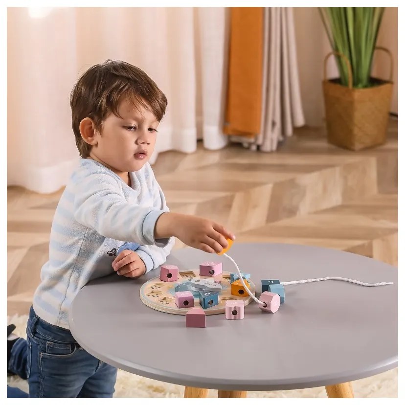 Viga polarb sorter kształtów zegar nawlekanka montessori