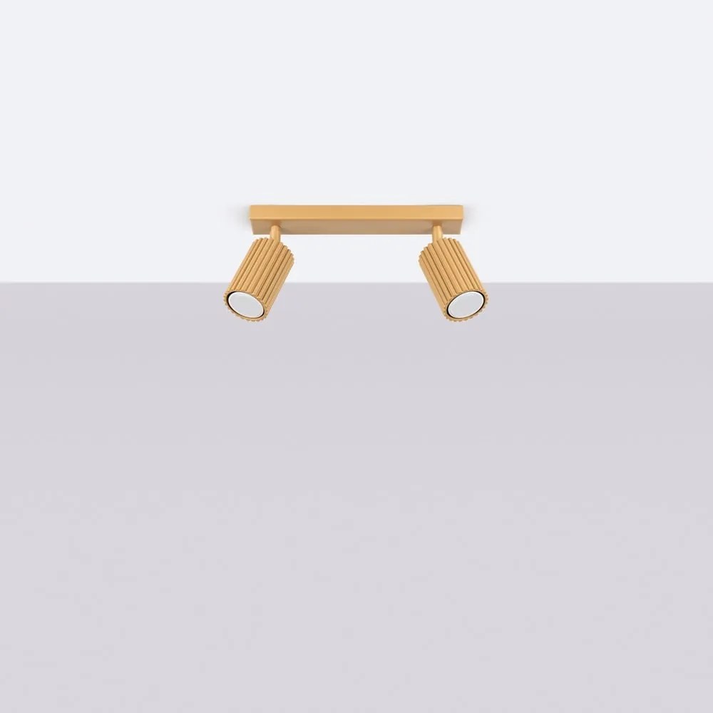 Lampa punktowa w kolorze złota 6,5x30 cm Gleam – Sollux