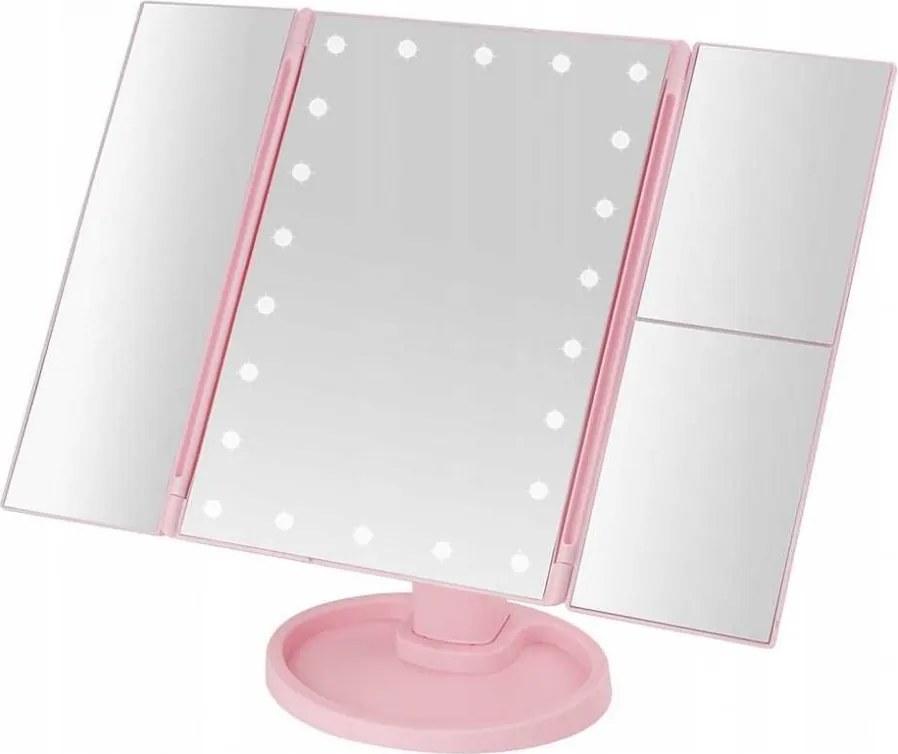 Lusterko Do MAKIJAŻU Powiększające 3X Kosmetyczne PODŚWIETLANE LED | VOLAN