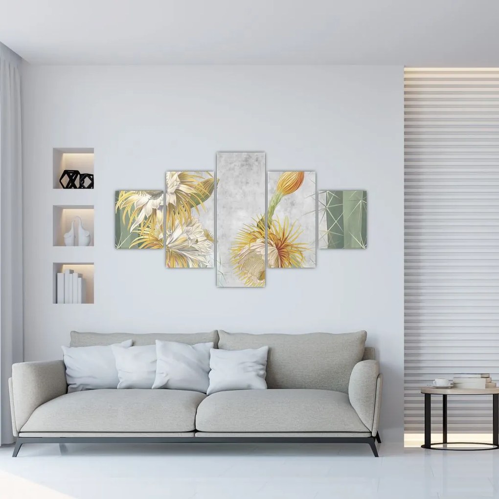 Obraz - Kwitnące kaktusy (125x70 cm)