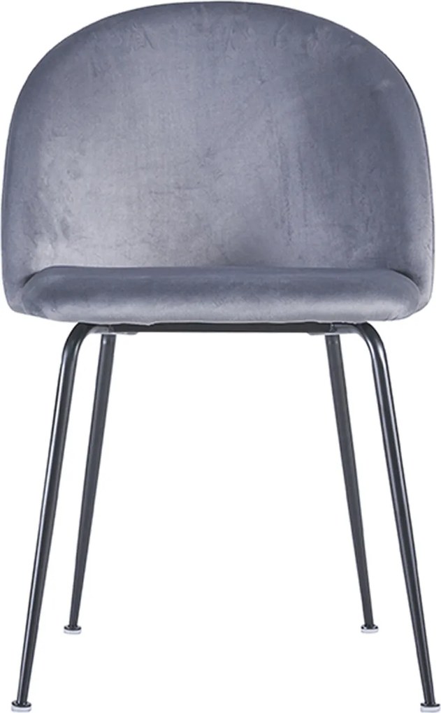 Zestaw 4 Krzese Black Dalnia Aksamitne