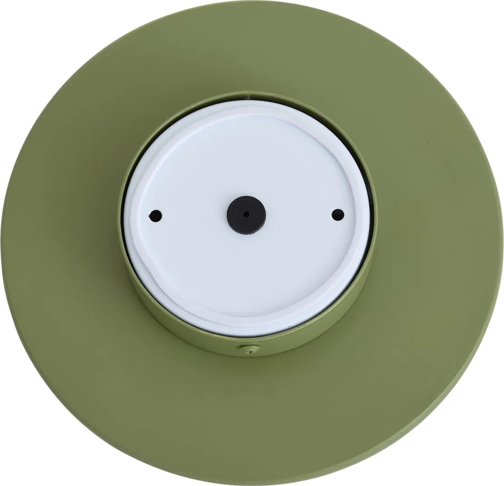 Retro Lampa ścienna zielona z okrągłym kloszem opalowym 20 cm IP44 - Lila