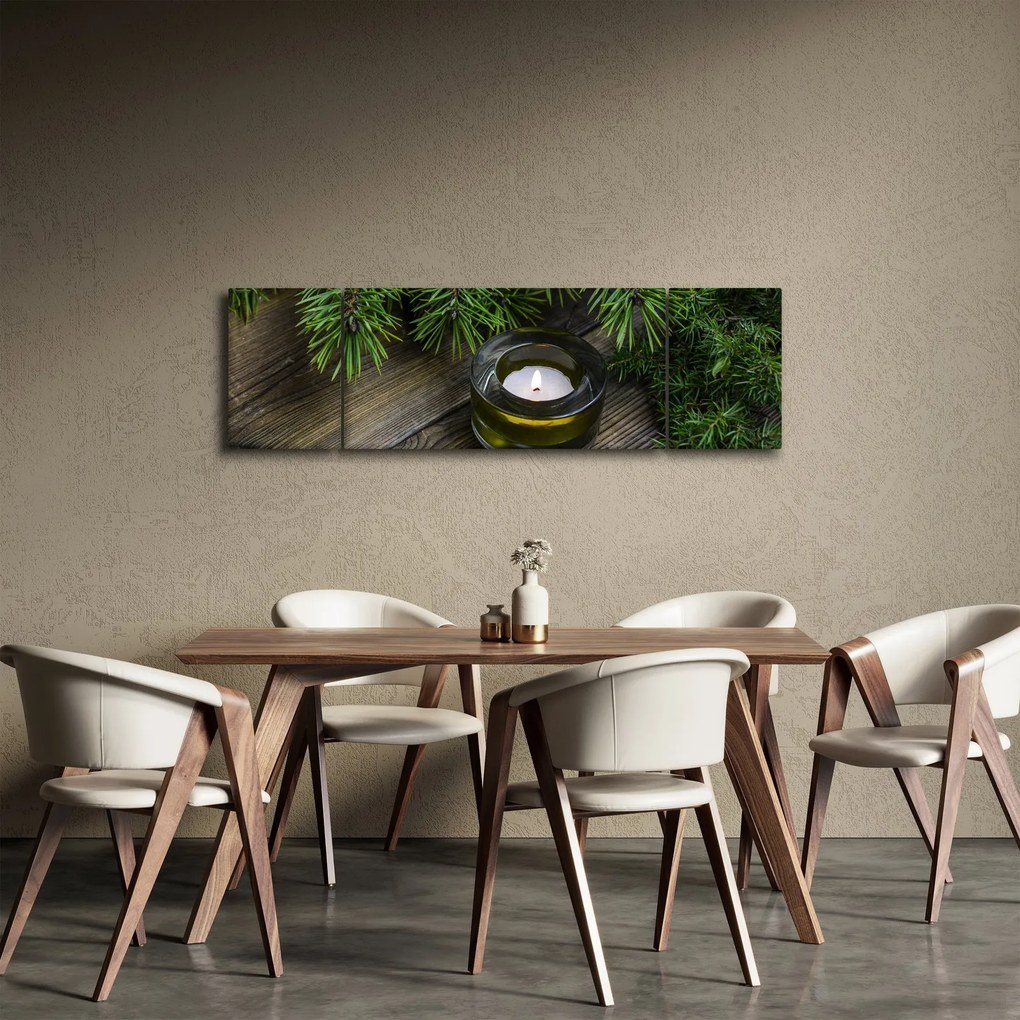 Obraz - świeca bożonarodzeniowa (170x50 cm)