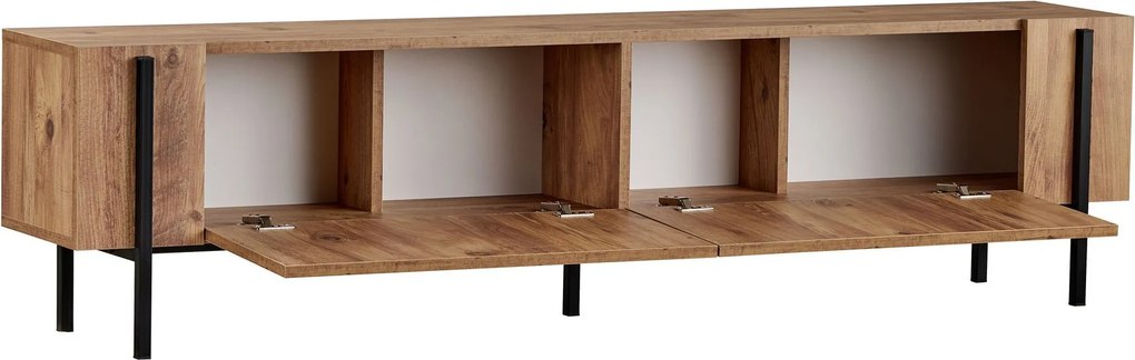Stolik RTV ZENORI 180 cm, sosna Atlantic/czarny