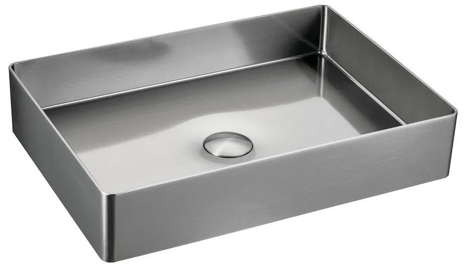 Umywalka ze stali nierdzewnej w kolorze srebra 50x35 cm Aurum – Sapho